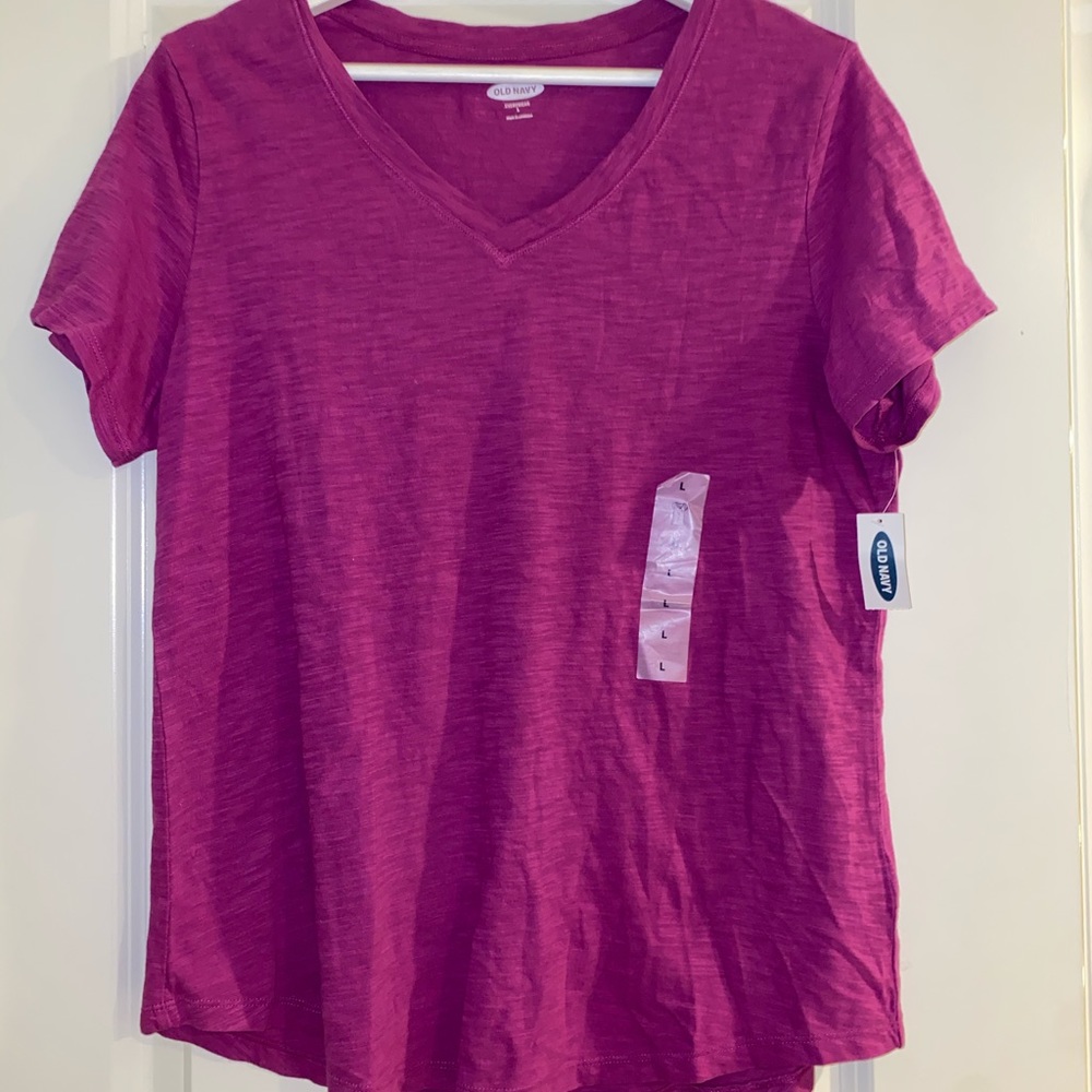 Old Navy Purple V-neck T-shirt